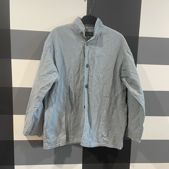 Eskander Linen Button Down Chic Oversized Top Neiman Marcus - Picture 1 of 9